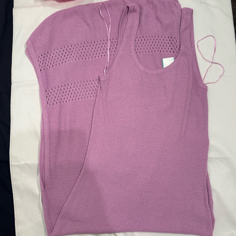 Anthropologie Seafolly Austrailia Lilac Terrain Beach Cover Up Dress M NEW - Picture 5 of 6